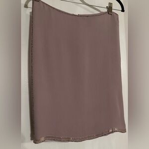 DKNY Levander Bejeweled Silk Skirt